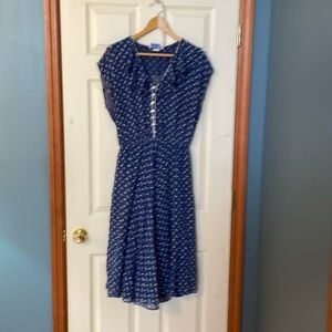 Vintage 80s Leslie Fay dress M/L - lined skirt - great condition!
